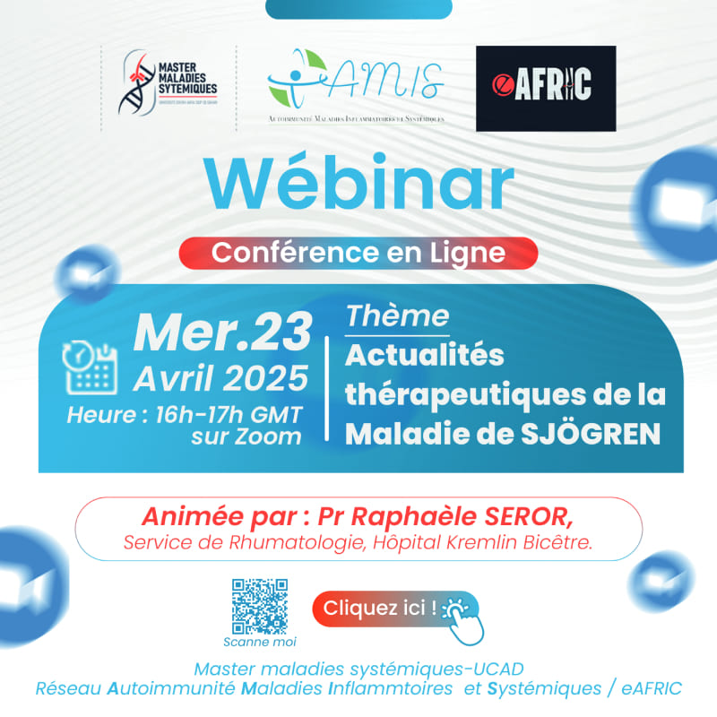 Webinaire sur les actualités thérapeutiques de la maladie de sjögren