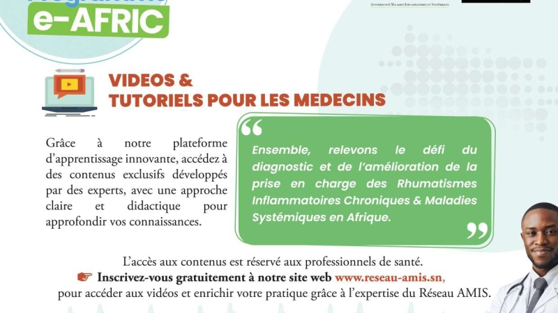 Programme e-AFRIC : vidéos & tutoriels pour les médecins