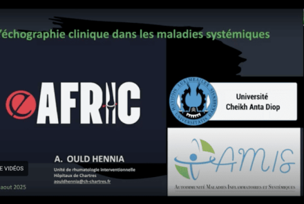 Dr Ahmed Ould Hennia : Échographie clinique en Rhumatologie & Médecine Interne